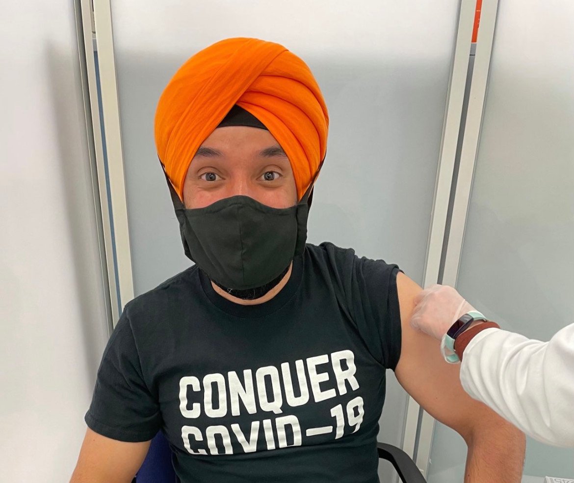 Navdeep Bains took the first dose of AstraZeneca