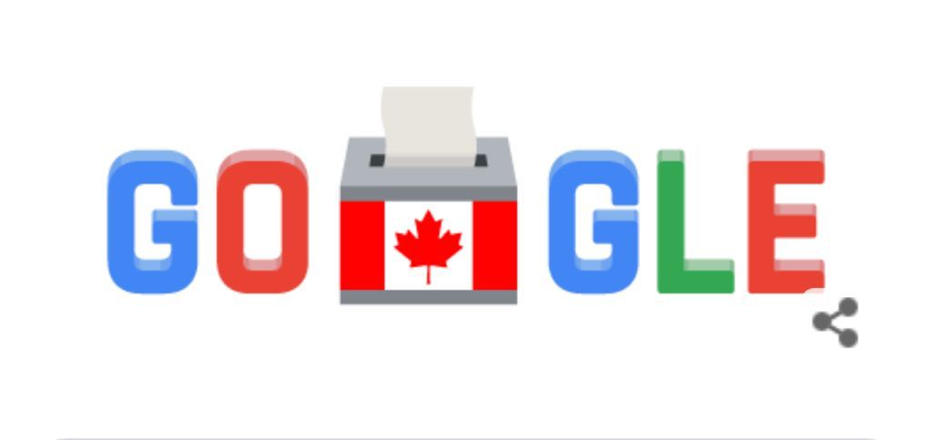 Google shows icon of Canada elections on the day of 44th federal election