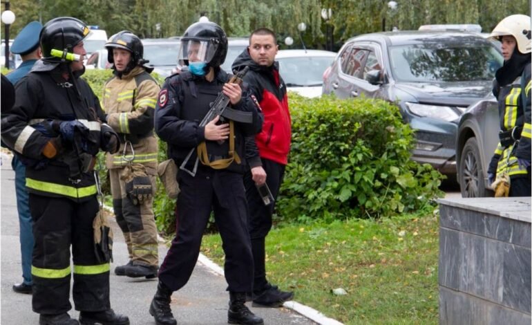 Eight people killed and 24 others injured in a shooting at a Russian university