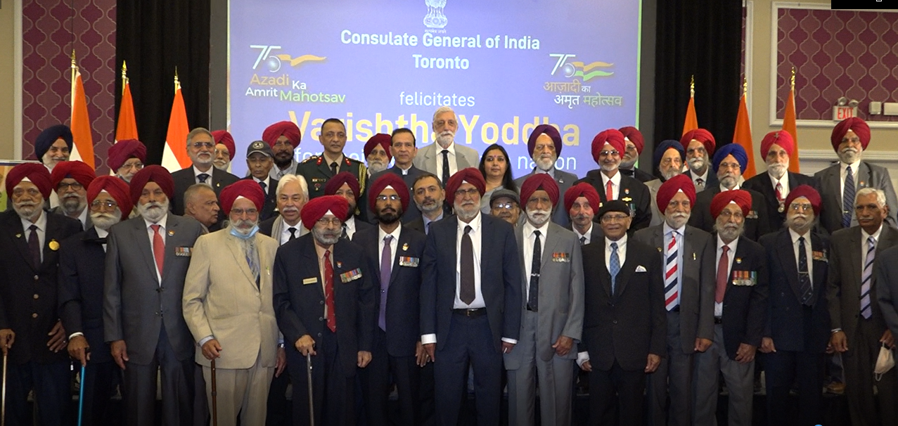 Consulate General of India, Toronto honors Indian Army veterans