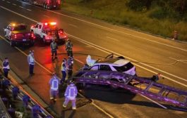 On Highway 401, tractor-trailer and SUV collision, critically injuring a man