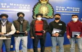 Canada Police honors 5 Punjabi students