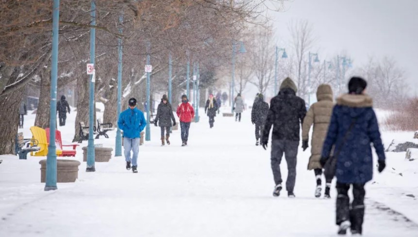 Environment Canada issued winter storm warnings for Ontario, Quebec, and Maritime provinces