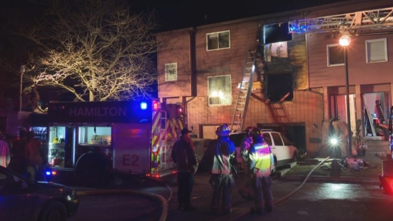 Seven people hospitalized after townhouse catches fire: Hamilton