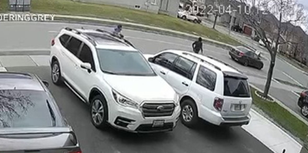 A father confronts a car thief who attempted to steal an SUV with a child inside