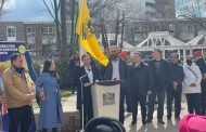 Saffron flags hoisted in the city of Brampton dedicated to Sikh Heritage Month