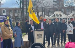 Saffron flags hoisted in the city of Brampton dedicated to Sikh Heritage Month