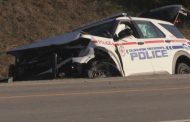 Pickering: A stolen taxi collided with a police cruiser, officer badly injured