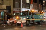 A man arrested after U-Haul truck crashes into sidewalk in Cabbagetown