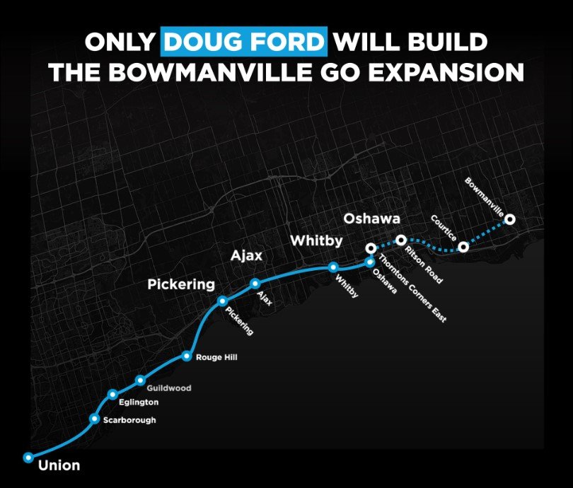 Only Ontario PCs will Build the Bowmanville GO Extension: Doug Ford