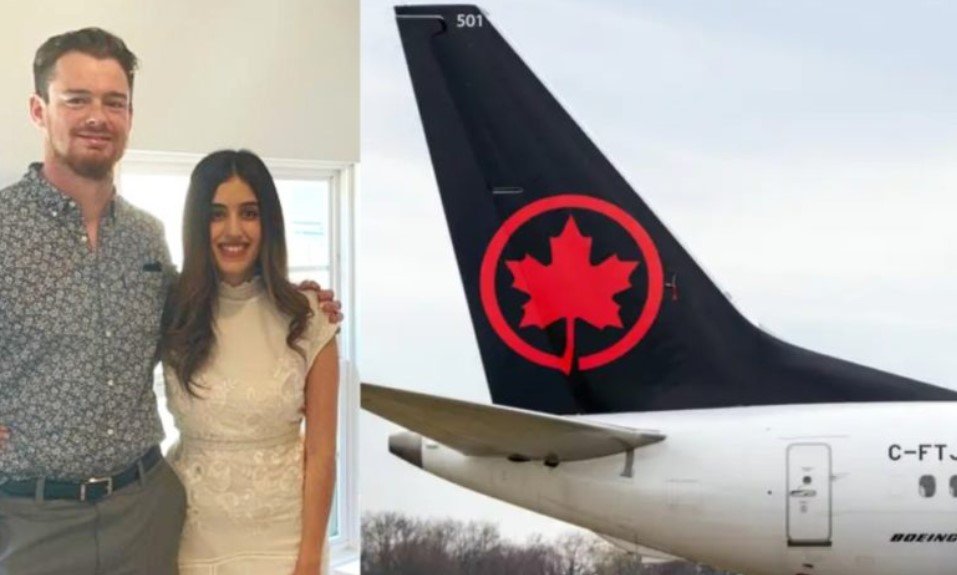 Bride sleeps at airport after Air Canada flight delay, arrives late for her wedding