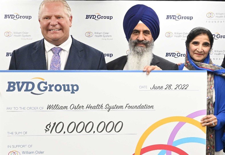 BVD Group pledges $10 million to Osler health network