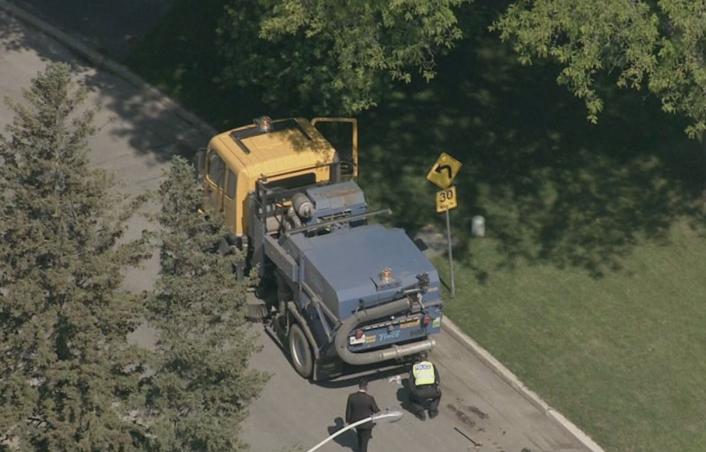 North York: Pedestrian dies after being struck by street sweeper truck