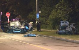 Three people are hospitalised in Scarborough after a serious two-vehicle crash