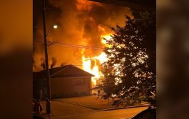 Firefighters in North York battle a three-alarm fire